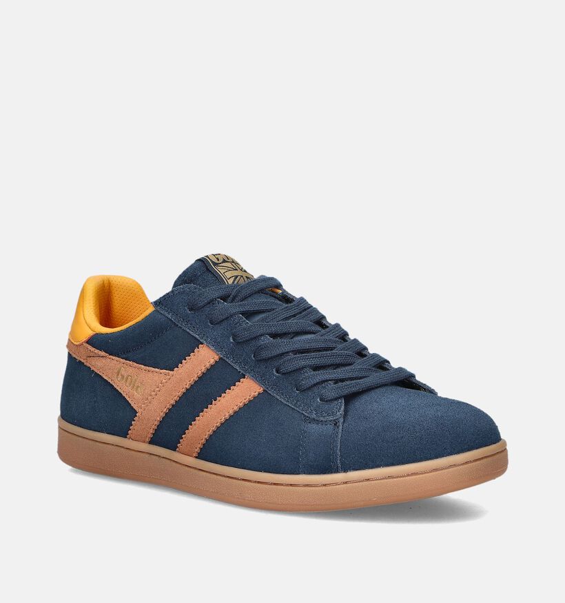 Gola Equipe II Suede CMB387 Baskets en Bleu pour hommes (345146) - pour semelles orthop&eacute;diques