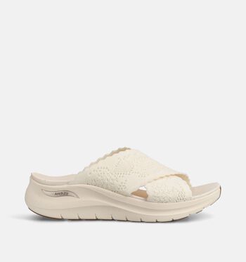 Skechers Arch Fit Nu-pieds Blanc