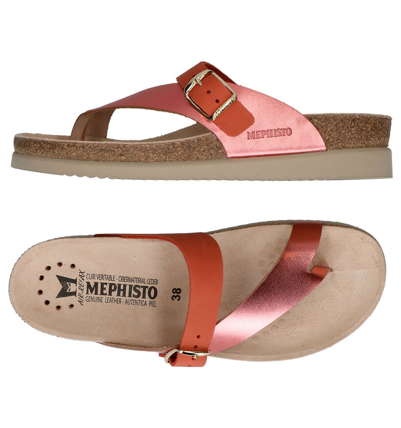 Mephisto Helen Mix Tongs en Rose en cuir (287345)