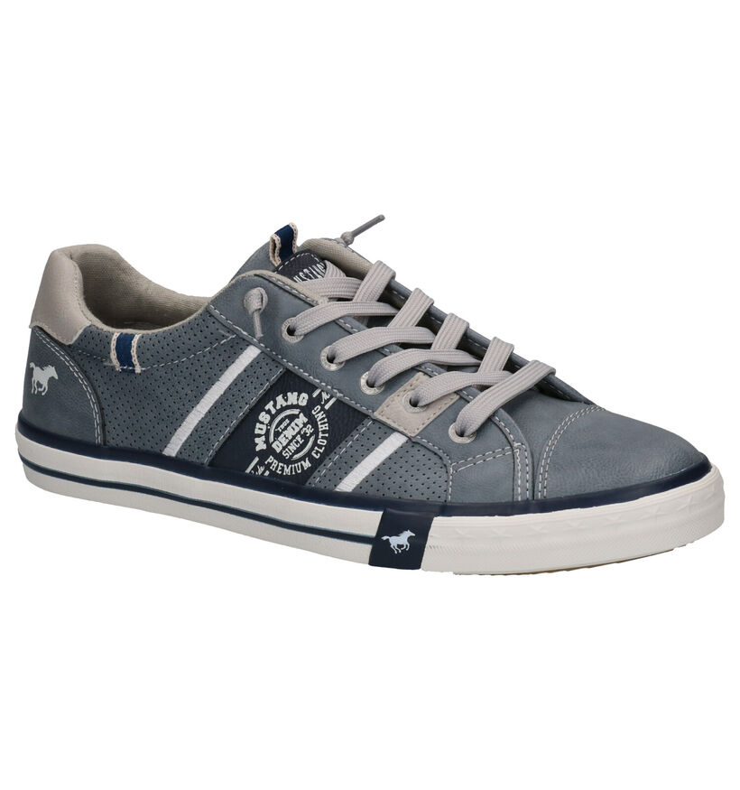 Mustang Chaussures basses en Bleu en simili cuir (285971)