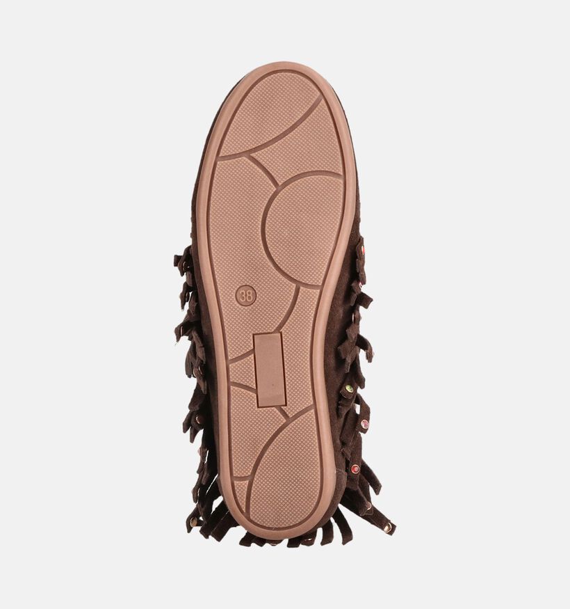 Haboob Yara Rhinestones Chaussures bateau en Marron pour femmes (386160)