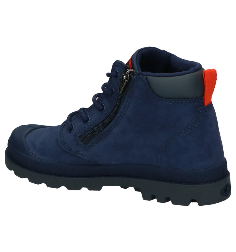 Palladium Pampa Bottines en Bleu pour garçons (293931)