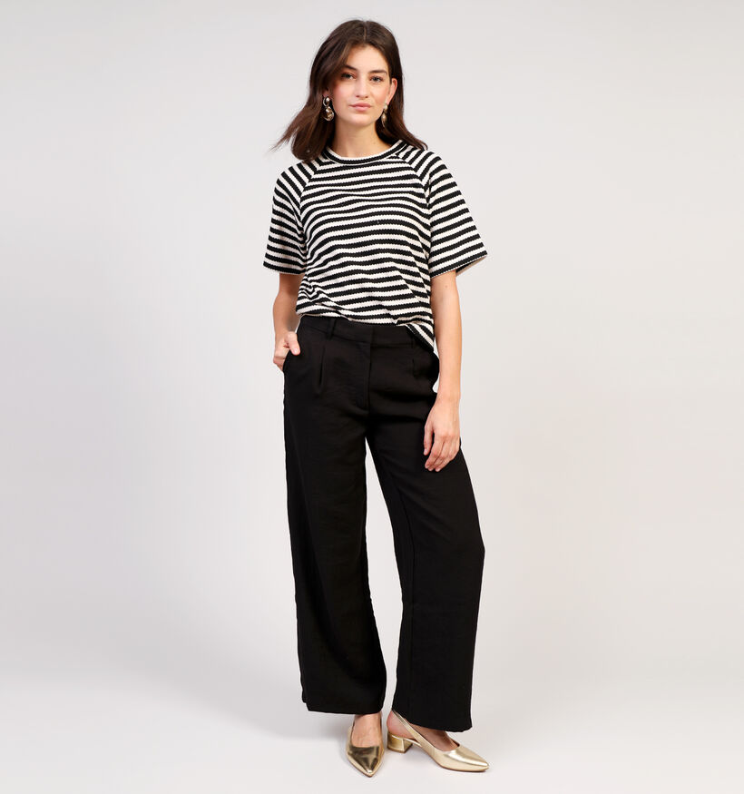 JDY Zenya Pantalon large en Noir L32 pour femmes (351381)