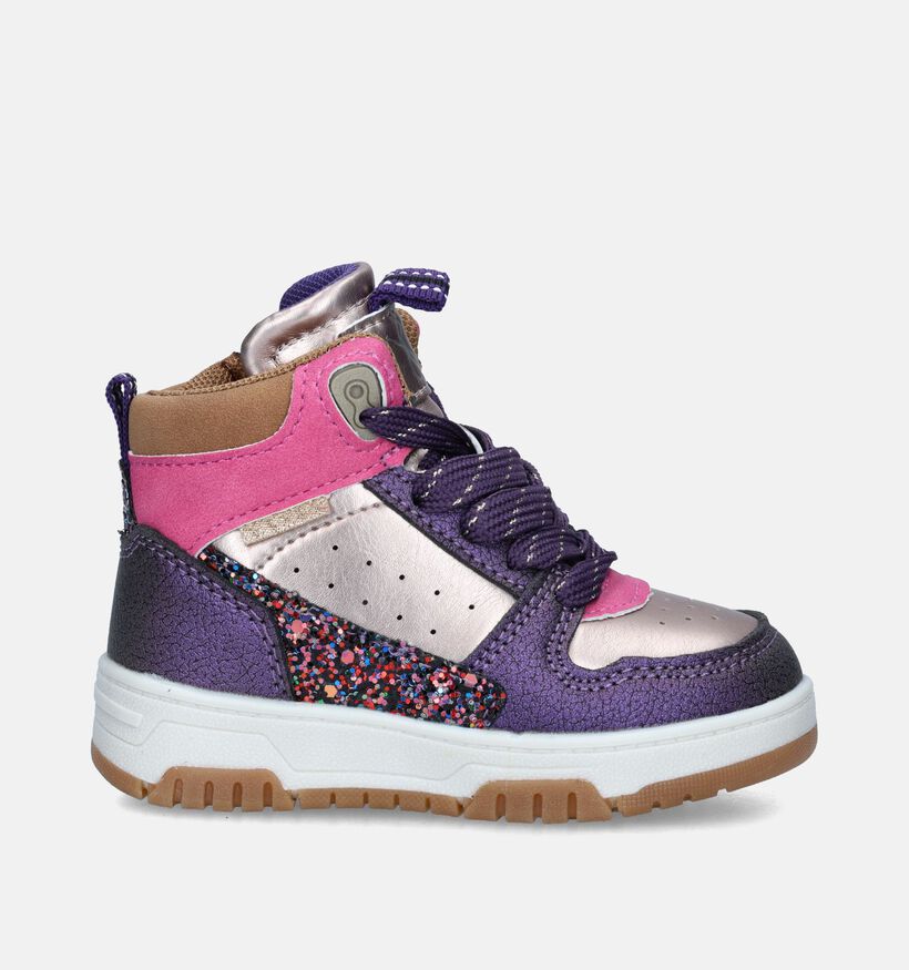 Milo & Mila Paarse Babyschoenen voor meisjes (347016) - geschikt voor steunzolen