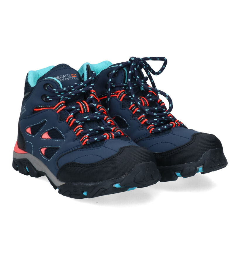 Regatta Holcombe Mid Jnr Chaussures de randonnée en Turquoise pour filles (361298) - pour semelles orthopédiques