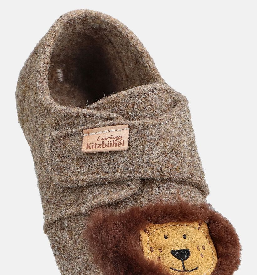 Living Kitzbühel Pantoufles en Beige foncé pour filles, garçons (365712)