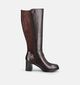 Tamaris Comfort Donkerbruine Lange Laarzen voor dames (378822) - geschikt voor steunzolen