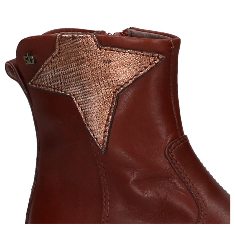 STONES and BONES Bottes basses en Brun foncé en cuir (225625)