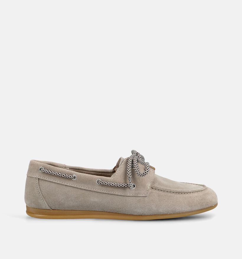 Posh By Poelman Chaussures plates en Beige fonc&eacute; pour femmes (383804)