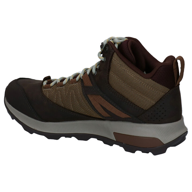 Merrell Zion Chaussures de randonn&eacute;e en Kaki en cuir (290072)