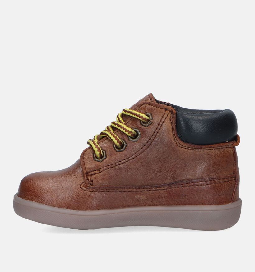 Milo & Mila Cognac Babyboots voor meisjes, jongens (329680) - geschikt voor steunzolen