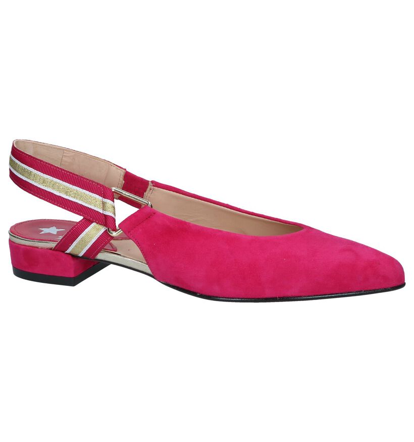 Fuchsia Pumps met Open Hiel Maripé in nubuck (248837)