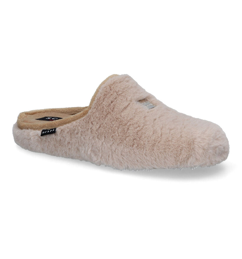 Scapa Camel Pantoffels in stof (317045)