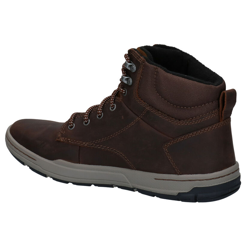 Caterpillar Colfax Mid Bottines en Cognac en cuir (282688)