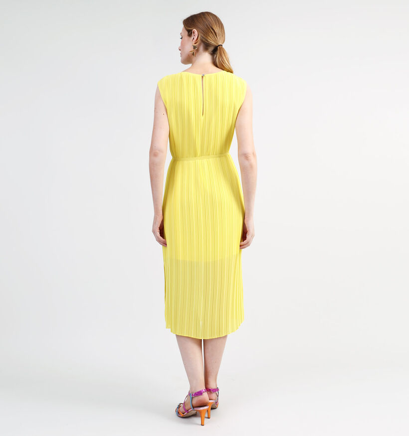 comma Robe mi-longue en Jaune (334423)