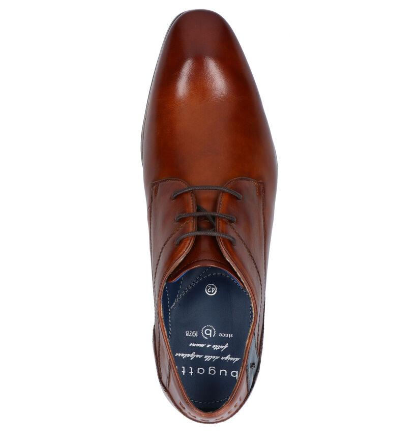 Bugatti Chaussures habillées en Cognac en cuir (266007)