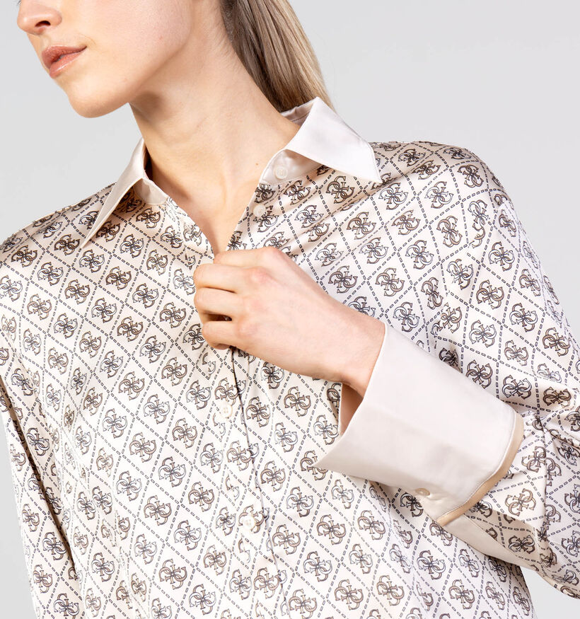 Guess Lichtbeige Blouse met Lange Mouwen voor dames (366575)