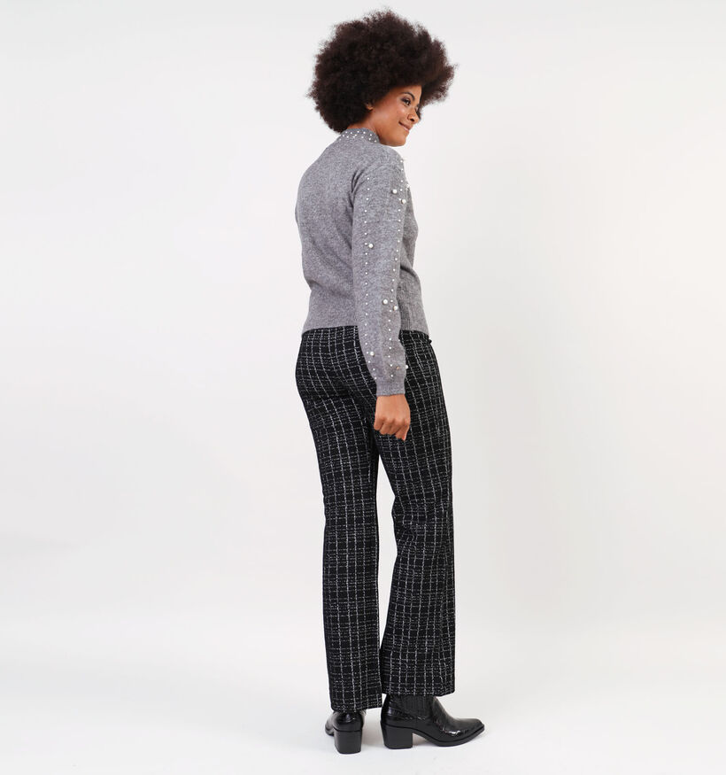 Pieces Rea Grijze Trui met parels voor dames (348373)