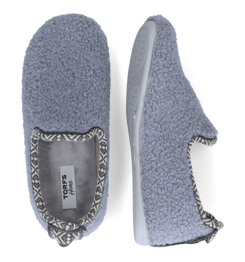 Torfs Home Pantoufles fermées en Gris pour femmes (316635)