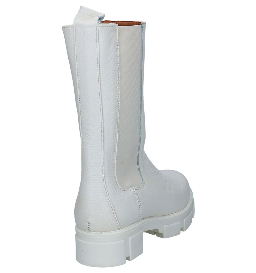 Shoecolate Ecru Chelsea Boots in leer (295594)