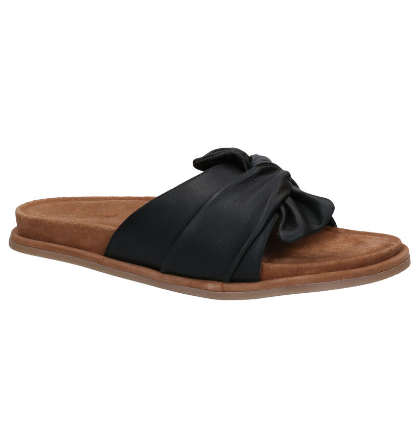 Inuovo Nu-pieds plates en Noir en cuir (292683)