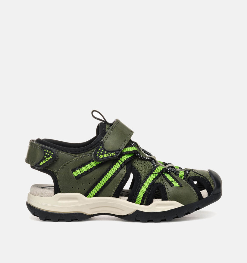 Geox Borealis Sandales en Vert Khaki pour garçons (352922)