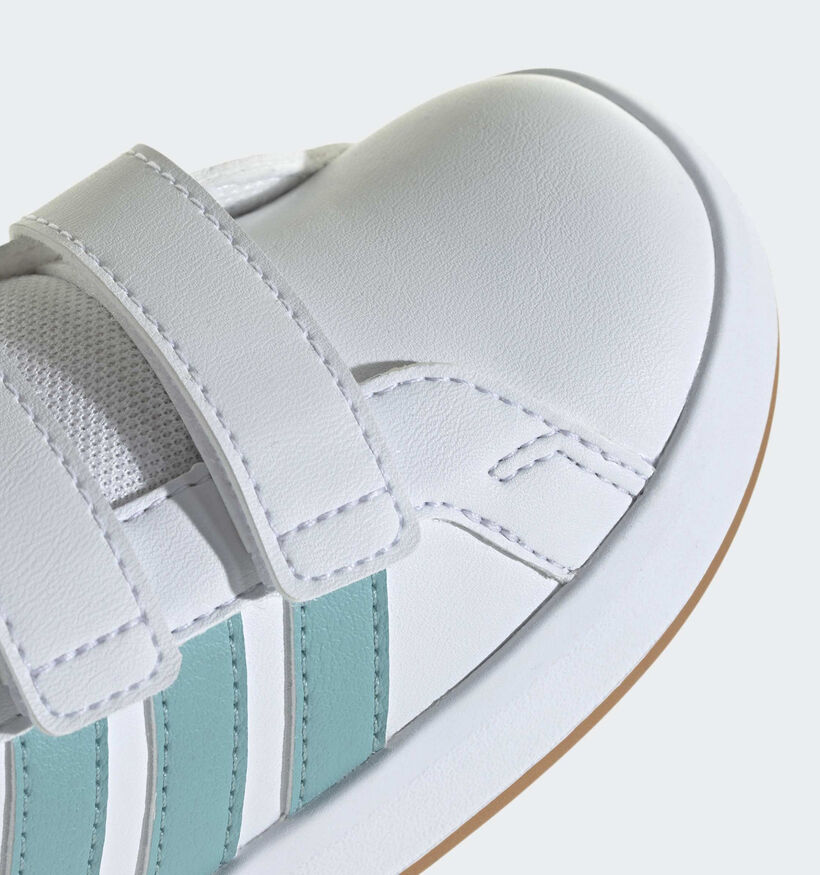 adidas Grand Court 3.0 Witte/Munt Sneakers voor jongens (375457) - geschikt voor steunzolen