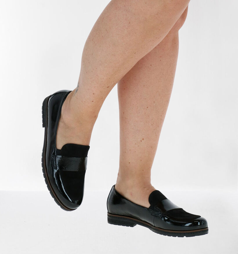 Gabor Easy Walking Zwarte Loafers in daim (282274)