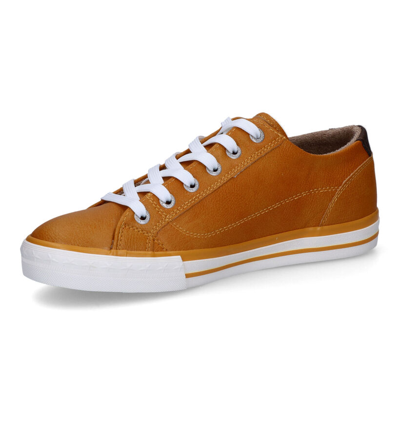 Mustang Baskets casual en Jaune ocre en simili cuir (313803)