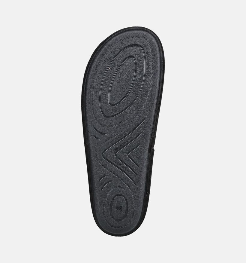 River Woods Hein Corduroy Pantoufles en Noir pour hommes (381215)