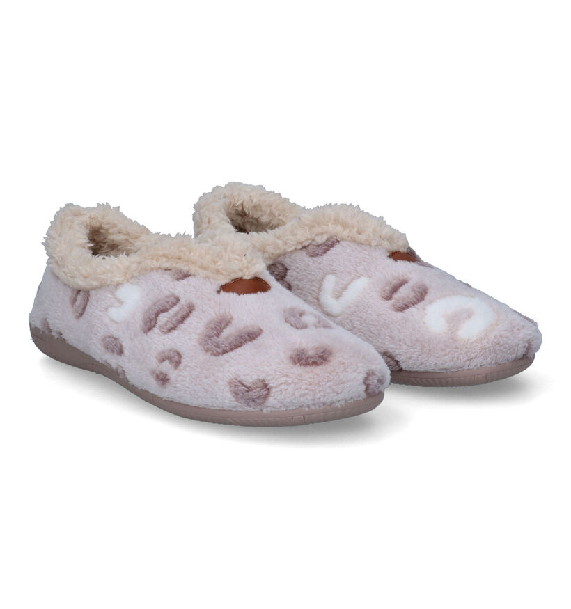 Torfs Home Pantoufles fermées en Beige pour femmes (349201)