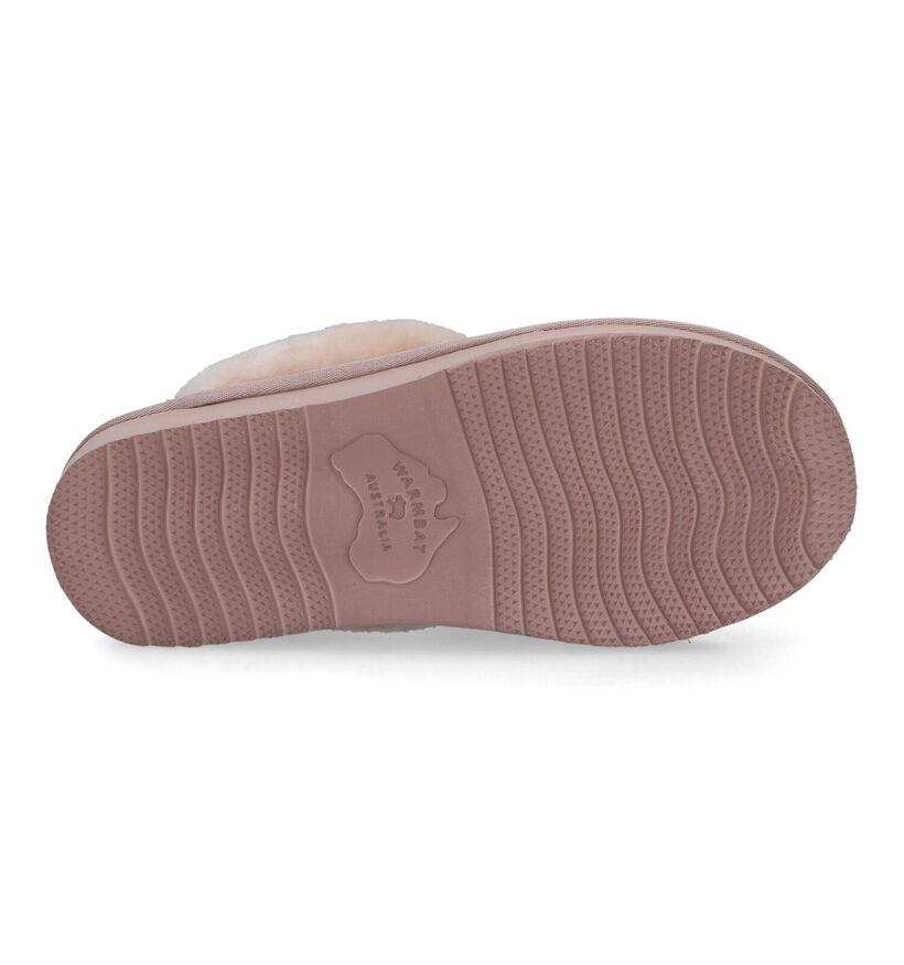 Warmbat Flurry Pantoufles en laine en Cognac pour femmes (329908)
