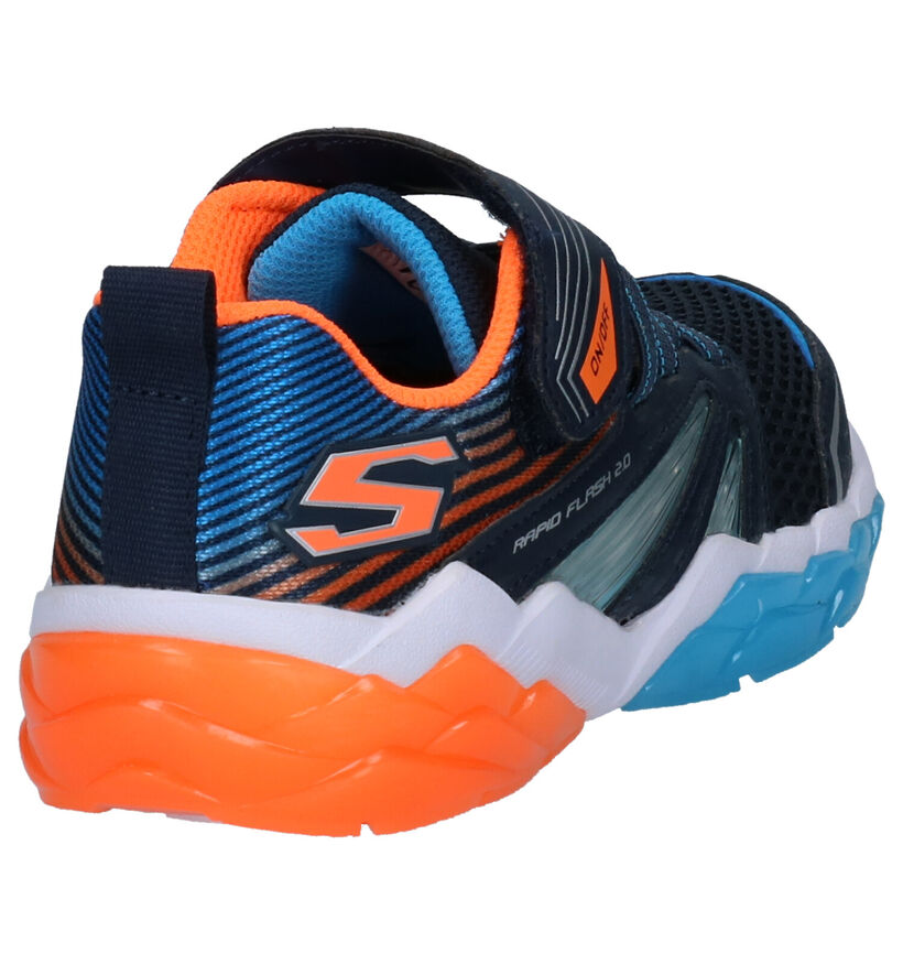 Skechers Rapid Flash Blauwe Sneakers in stof (256144)