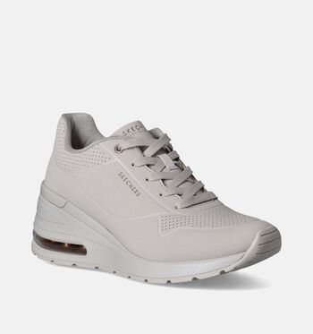 Skechers Memory Foam Low Sneakers Zwart/Beige