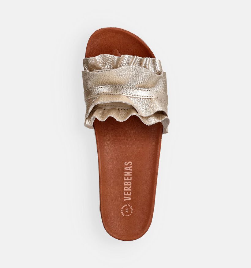 Verbenas Rocio Nu-pieds plates en Or pour femmes (370171)