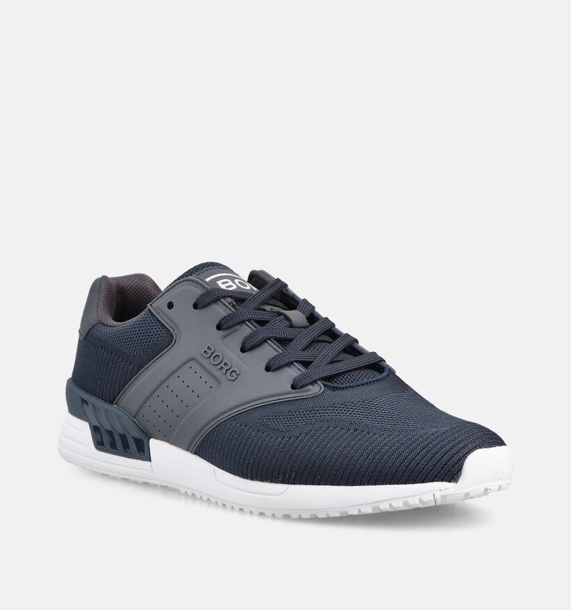 Bj&ouml;rn Borg Drop Knit R140 Baskets en Bleu fonc&eacute; pour hommes (369031) - pour semelles orthop&eacute;diques