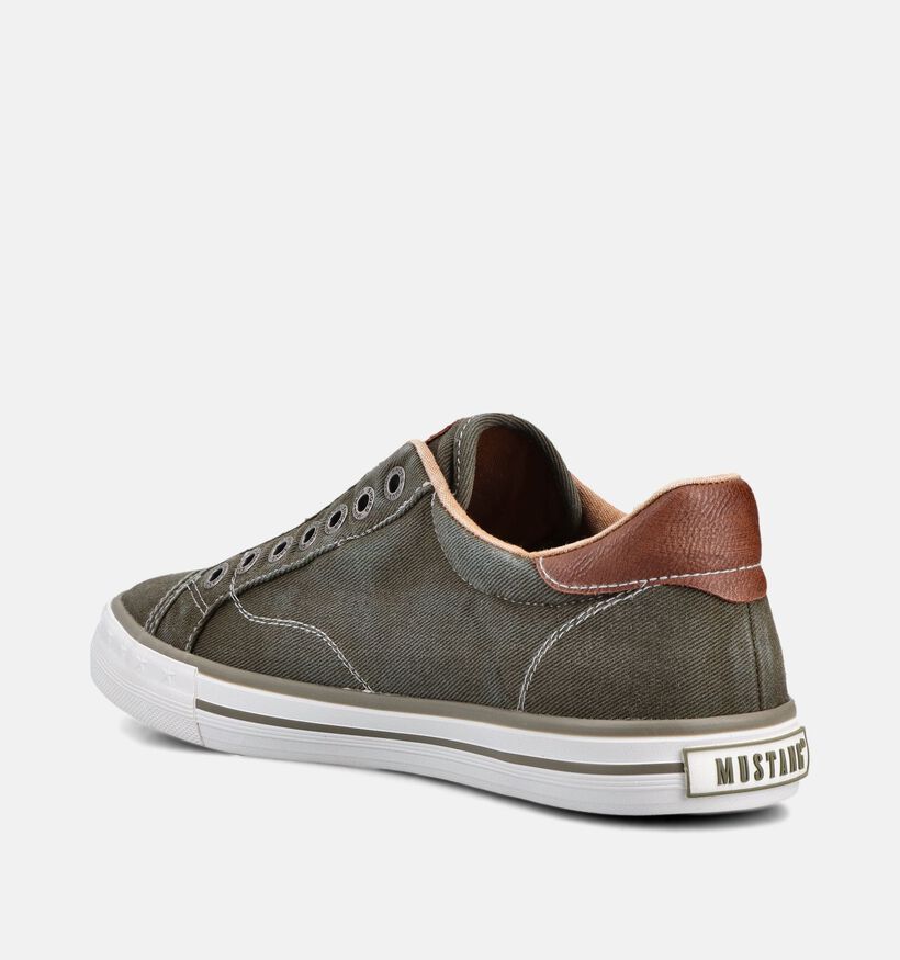 Mustang Chaussures &agrave; lacets en Vert kaki pour hommes (372964)
