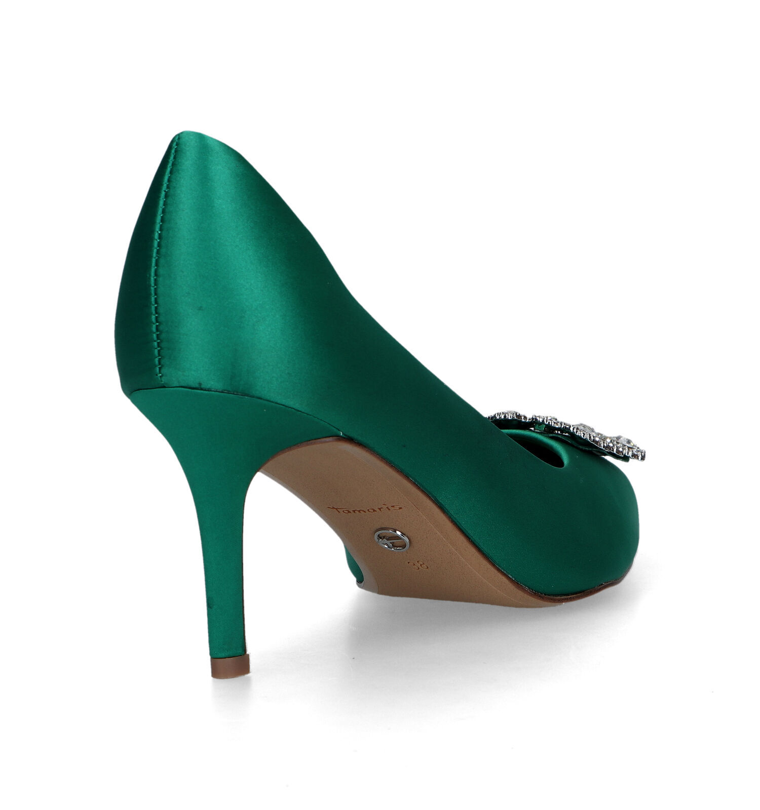 Donkergroene pumps online