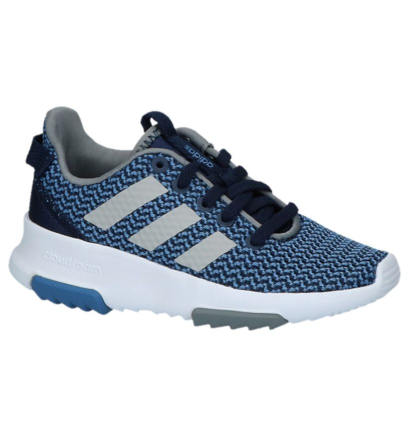 Blauwe Sneakers adidas Cloudfoam Racer TR K in stof (221645)