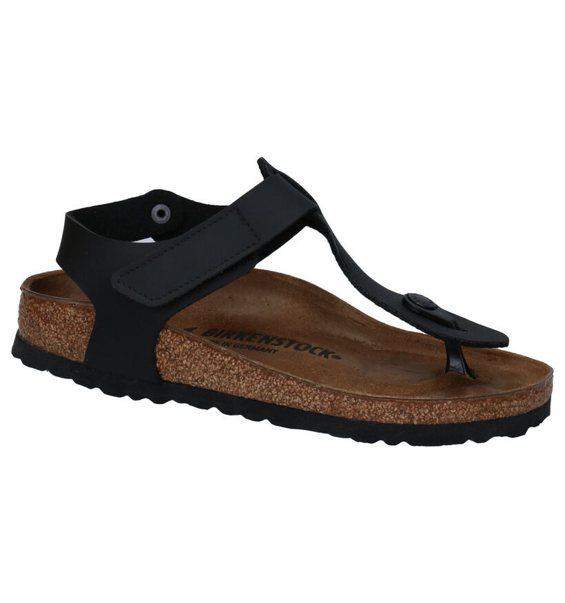 Birkenstock Kairo Sandales en Noir en simili cuir (306471)