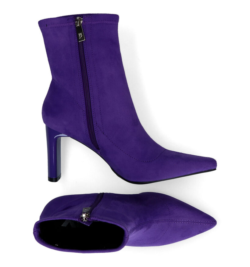Xti Bottines à talons en Violet foncé pour femmes (319878)