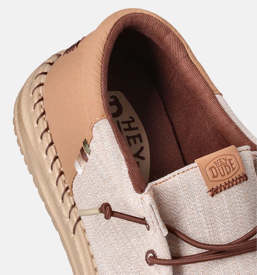 HEYDUDE Wally Funk Nylon Craft Mocassins en Marron pour hommes (365960) - pour semelles orthopédiques