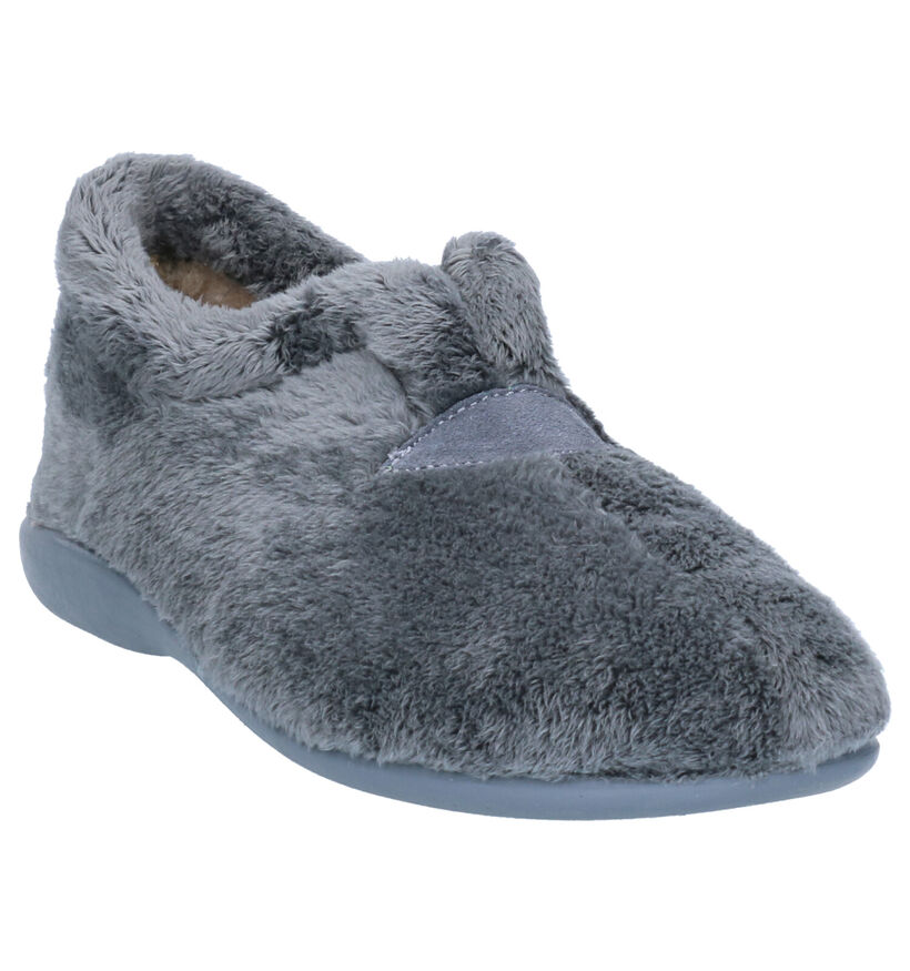 Via Limone Grijze Pantoffels in faux fur (254855)