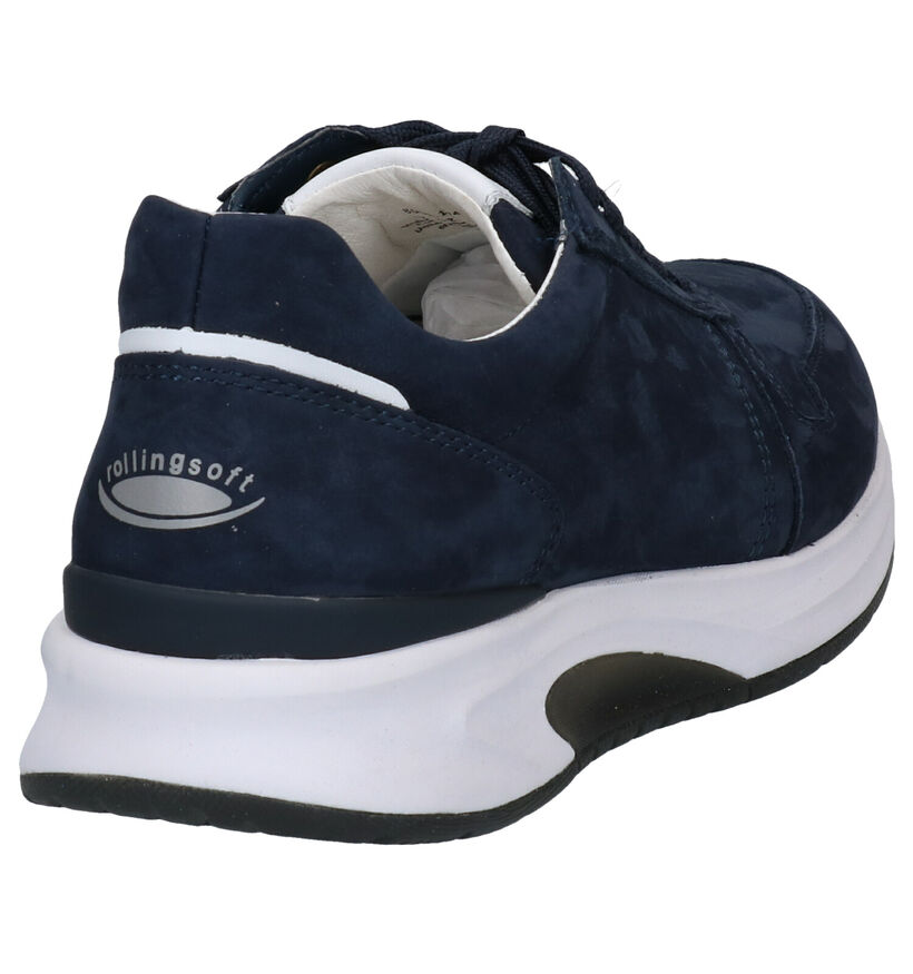 Rollingsoft Chaussures à lacets en Bleu foncé en nubuck (291361)