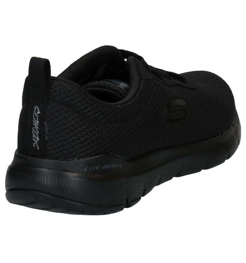 Skechers Flex Appeal 3.0 Zwarte Sneakers in stof (301476)