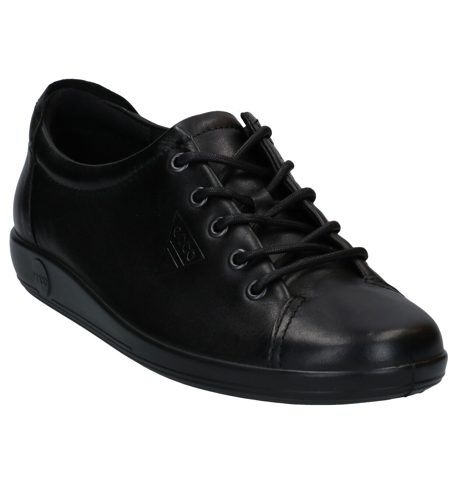 ECCO Soft 2.0 Zwarte Veterschoenen Dames Lage schoenen Online op TORFS .BE