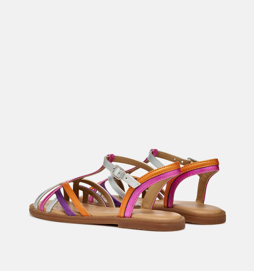 Geox Karly Metallic Roze/Zilveren Sandalen voor meisjes (370150)