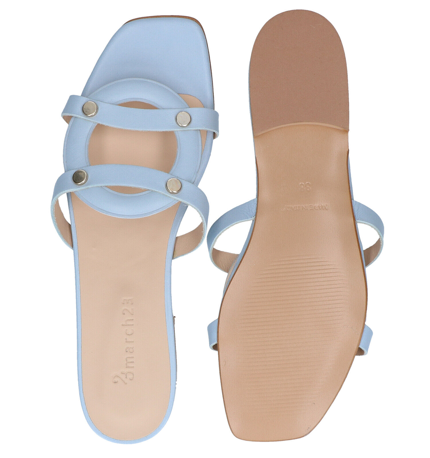 March23 Luiza Blauwe Muiltjes Dames Slippers Online op TORFS.BE