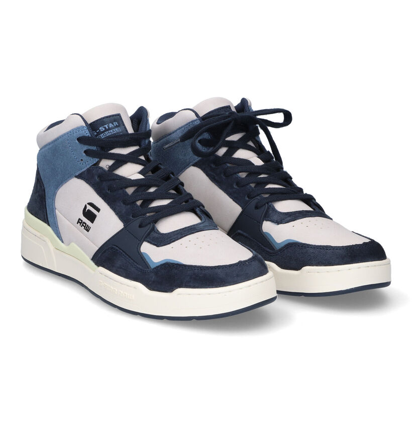 G-Star Attacc MID Baskets en Bleu pour hommes (314306) - pour semelles orthopédiques