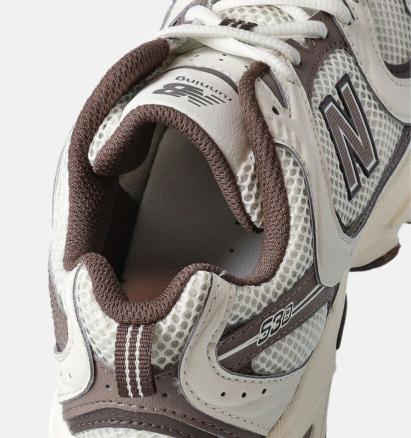 New Balance 530 Baskets en Ecru/Marron pour femmes (358209) - pour semelles orthopédiques